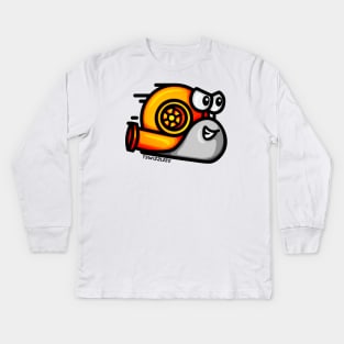 Turbo Snail - Red Hot Kids Long Sleeve T-Shirt